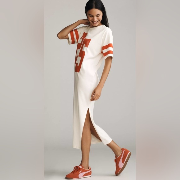 Daily Practice Sporty White and Red Dress - Picture 3 of 12